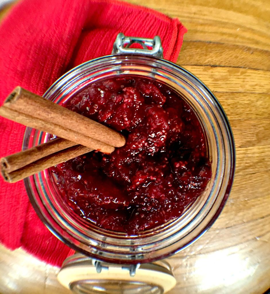 Healthy Cinnamon Cranberry Chia Jam