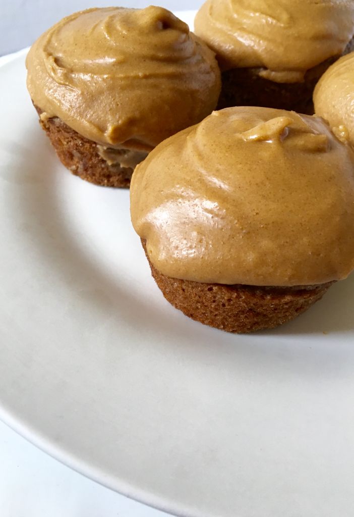 Chocolate Cupcakes with Peanut Butter Mousse Frosting