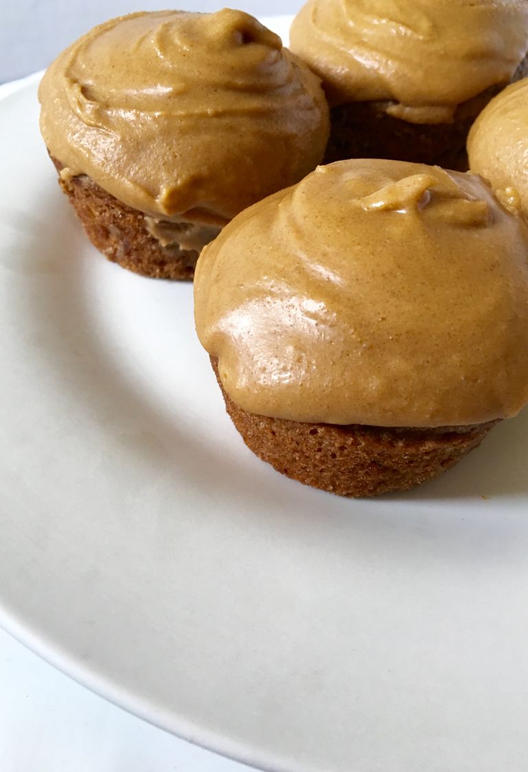 Chocolate Cupcakes with Peanut Butter Mousse Frosting