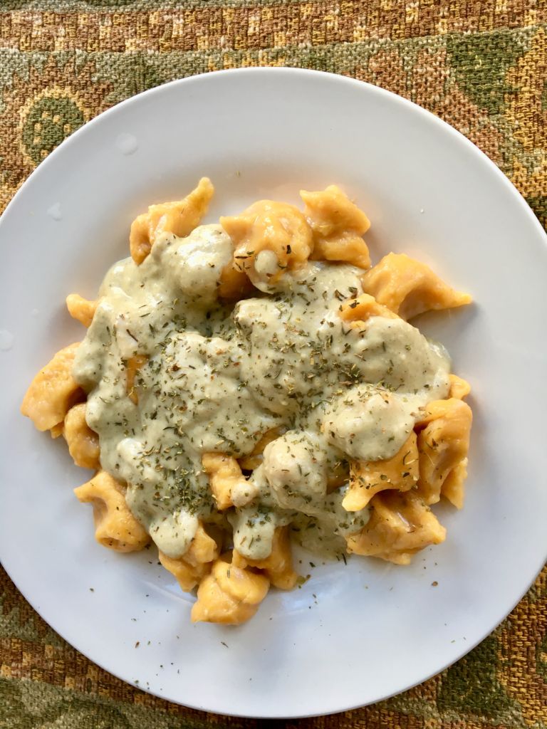 Sweet Potato Gnocchi w/Garlic Sage Cream Sauce - vegan, easy, delicious // plantpowercouple.com