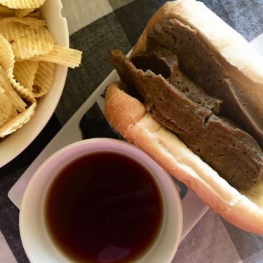 Vegan French Dip Sandwiches with a meaty, tender beef seitan that will rock your world! // plantpowercouple.com