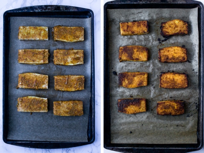 These Tequila Lime Tofu Cutlets are perfect for tofu tacos, quesadillas, or Mexican-inspired dinner bowls and salads! They are easy to make with a quick tequila-infused chili lime marinade, and slow-baked until they are crispy on the outside and meaty on the inside! You’ll love to add this tofu recipe for your weekly meal prep. Oh and they are freezer-friendly too!