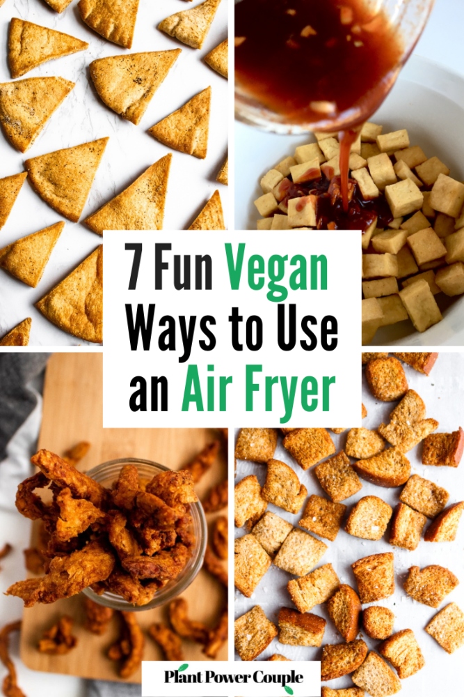 Air fryers have become insanely popular since first introduced. In this post, we’ll share our best healthy vegan air fryer recipes perfect for beginners. From easy plant-based meals using oil-free air fryer tofu to the perfect quick crispy snacks, we guarantee you’ll find a fun new way to use your air fryer in this post! We’ve also included our best air fryer tips and a review of our own air fryer. So if you’ve been thinking of getting an air fryer, or recently got one, settle in and learn some of the wonderful vegan ways to use it.