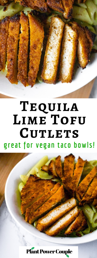 These Tequila Lime Tofu Cutlets are perfect for tofu tacos, quesadillas, or Mexican-inspired dinner bowls and salads! They are easy to make with a quick tequila-infused chili lime marinade, and slow-baked until they are crispy on the outside and meaty on the inside! You’ll love to add this tofu recipe for your weekly meal prep. Oh and they are freezer-friendly too!